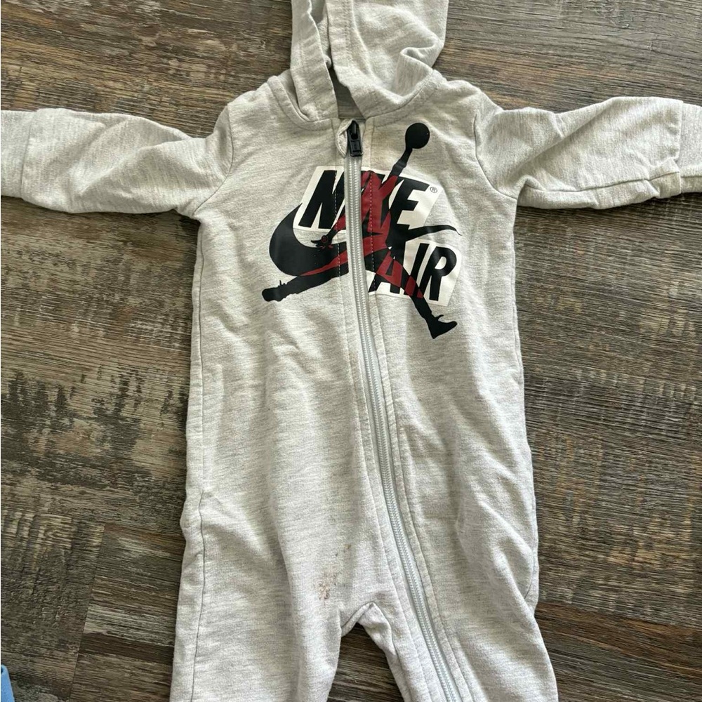 Nike Kids Light Gray Hooded One Piece